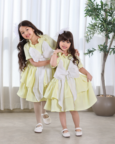 فستان بناتي أنيق بطبقات ناعمة