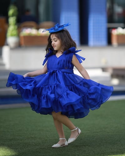 فستان أطفال نيلي