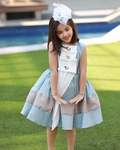 فستان أطفال بألوان فرائحيه من الشانتون