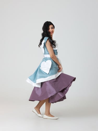 فستان السن المحير ممزوج بألوان جذابه من التفته الش...