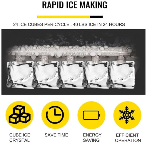 ماكينة صنع الثلج على سطح الطاولة، 18 كجم في 24 ساع...