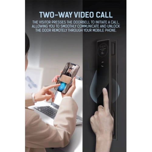 لينوفو قفل الباب الذكي نظام كاميرات ثلاثي لون أسود...