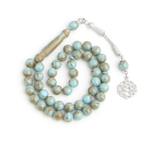 سبحة بكلايت تيفاني بتمويجات بنية