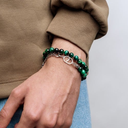 إسورة السبح حجر عين النمر اخضر مع حرف