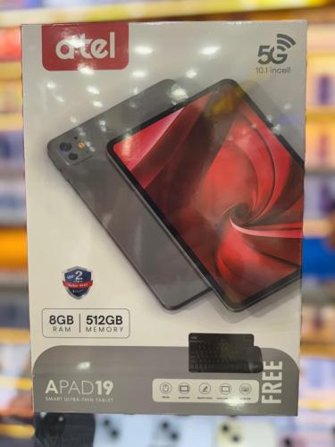 تابلت atel مقاس ١٠ انش ذاكرة 512 مع كفر وكيبورد