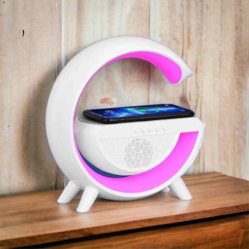 مكبر صوت +شاحن لاسلكي+اضاءة متعددة