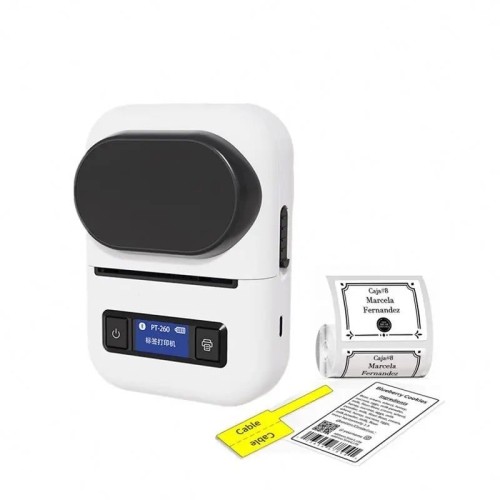 طابعة الملصقات الحرارية الذكية تعمل بالبلوتوث عن ط...