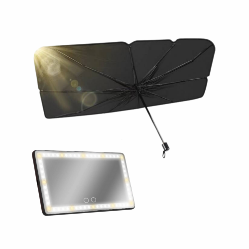 مظلة السيارة للحمايه من اشعة الشمس + مراية للسيارة...