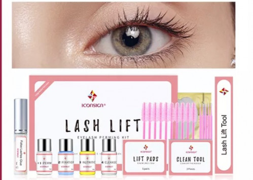 مجموعة رفع الرموش والحواجب