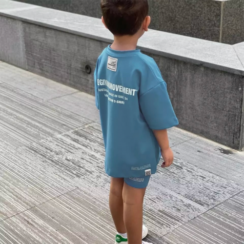 طقم قطعتين تيشرت وشورت للاطفال