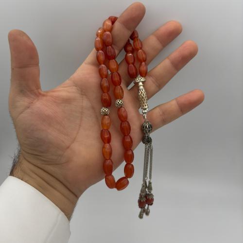 سبحة من العقيق البرازيلي الفاخر