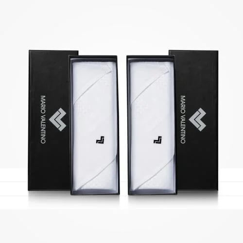 بكج شماغ ماريو فالنتينو قطعتين أبيض SVSR02
