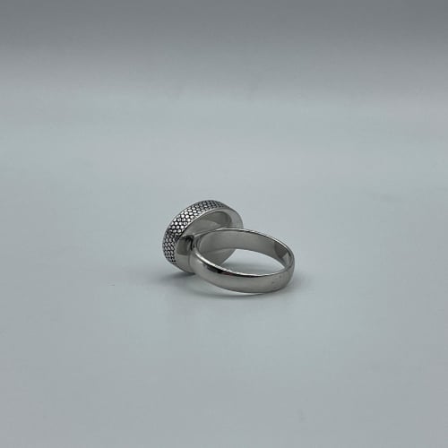 خاتم فضة ملكي عيار 925 بحجر أونيكس أسود