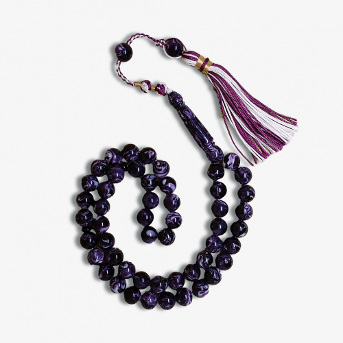 سبحة بكلايت بنفسجي غامق شك تفصال يدوي