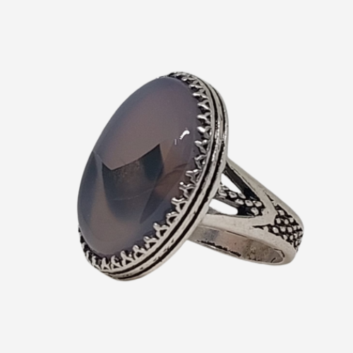 خاتم فضة رجالي عيار 925 حجر عقيق يمني موديل ring22...