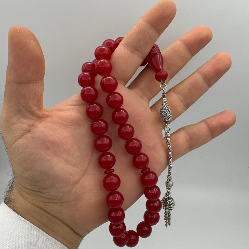 سبحة فاتوران تركي لون عودي – 33 حبة مع تمليكة أنتي...