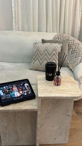 طاولة رخام دورين زوايا لف