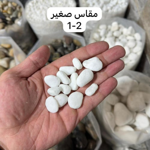 حجر زينة ابيض ثلجي 10 كيلو