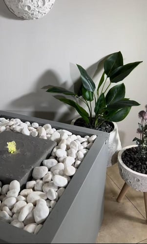 حجر زينة ابيض ثلجي 10 كيلو