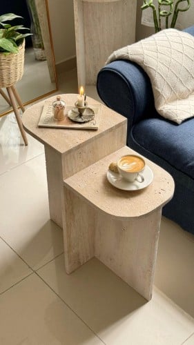 طاولة رخام دورين زوايا لف