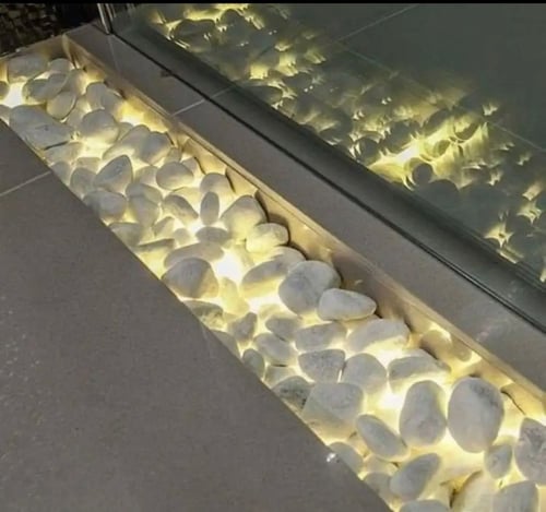 حجر زينة ابيض ثلجي 10 كيلو