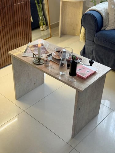 طاولة رخام ترفنتينو 40*80