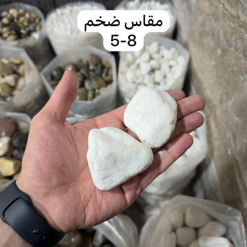 حجر زينة ابيض ثلجي 10 كيلو