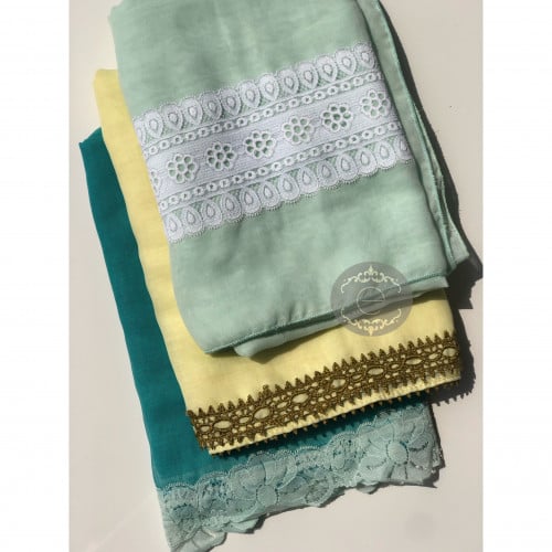 مجموعة 3 طرح (تفاحي/ ليموني /تركواز)