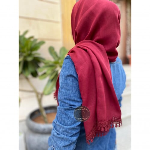 طرحه بوال لون عودي بشريط انيق