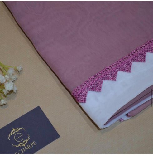 طرحه بوال لون بنك مع طرف سكري انيق