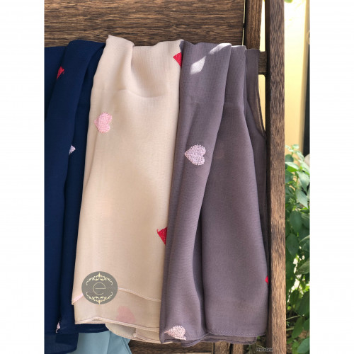 طرح ليزر مطرزة بطول الطرحة (الرجاء تحديد اللون الم...