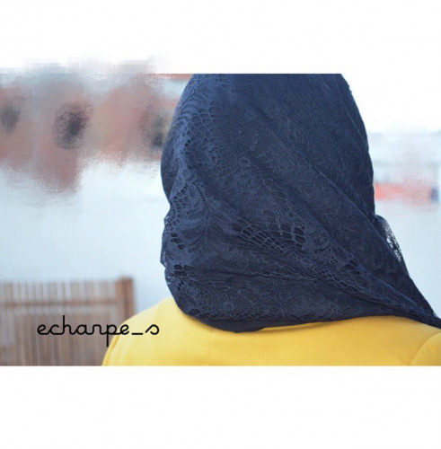 طرحة بوال اسود دنتيل مبطن (متوفر لون رمادي -كحلي-ا...