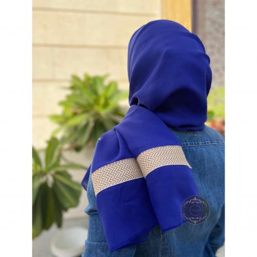 طرحه بوال لون نيلي بشريط انيق