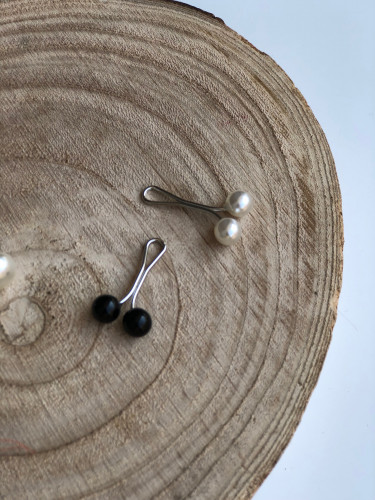 مشبك طرحة بشكل الؤلؤ , مصمم ليثبت الطرحة , بديل مث...