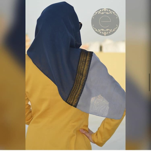 طرحة بوال كحلي مع رمادي