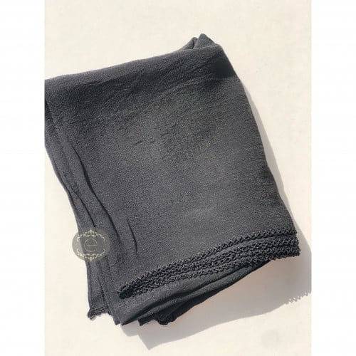 طرحة قماش لنن لون أسود