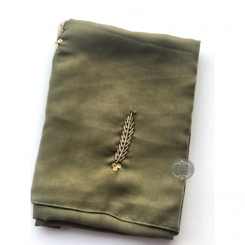 طرحة بوال لون كموني مع تطريز انيق