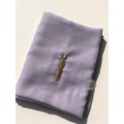 طرحة بوال لون موف فاتح مع تطريز انيق