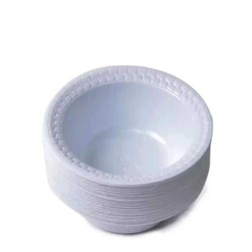 صحون بلاستيك دائري عميق (باديه) , 50 حبة حجم صغير