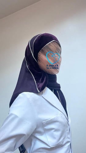 طرحة شتوية مخملية لافندر داكن