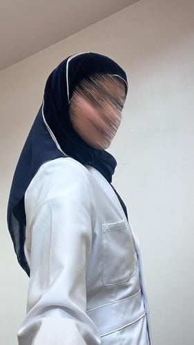 طرحة شتوية مخملية كحلي نيفي Navy