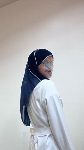 طرحة شتوية مخملية كحلي نيفي Navy