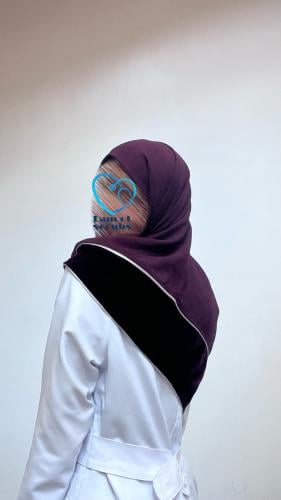 طرحة شتوية مخملية برغندي ♥️