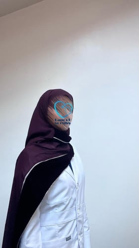 طرحة شتوية مخملية برغندي ♥️