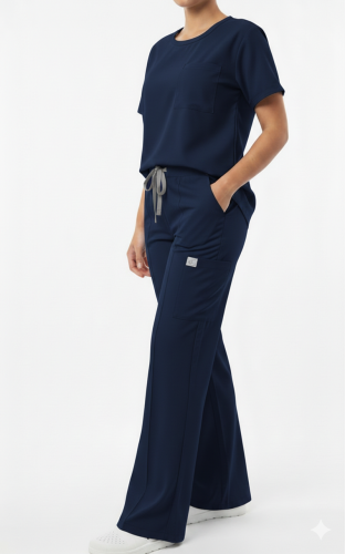 طقم سكراب ب قصه دائريه لون كحلي | Navy