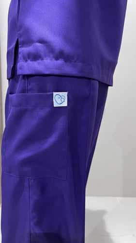 طقم سكراب ب قصه دائريه لون بنفسجي | Eggplant