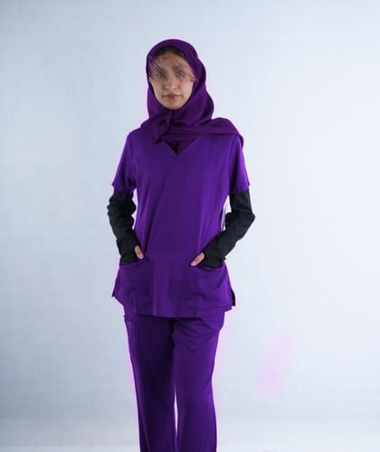 طرحه طبية لون بنفسجي