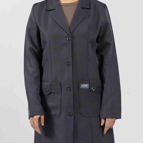 لاب كوت رمادي 36 انش | 319 م ماركة لا ميد LAB MED