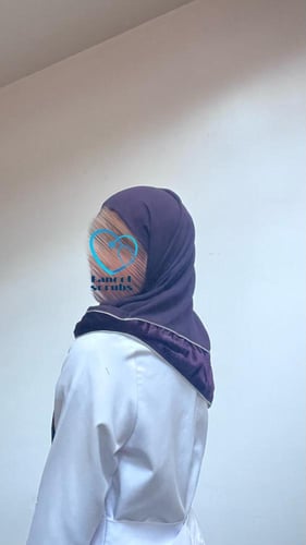 طرحة شتوية مخملية لافندر داكن