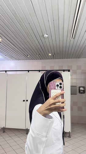 طرحة شتوية مخملية لافندر داكن